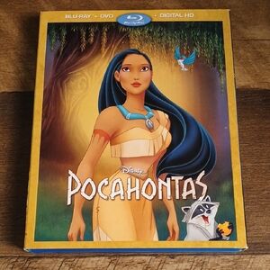 Disney Pocahontas Blu-ray DVD with Blue and Gold Cover